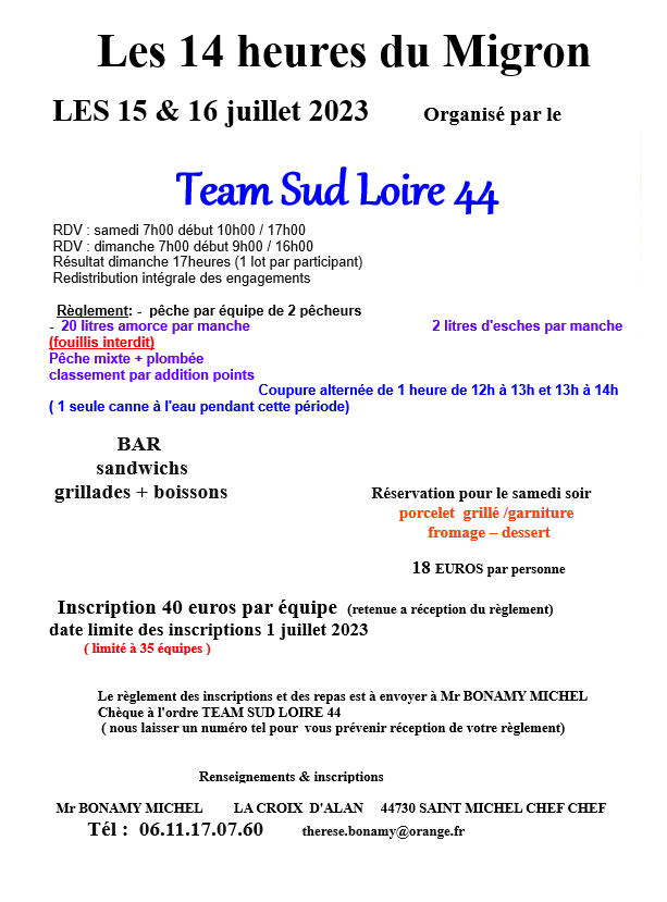 CONCOURS DE PECHE