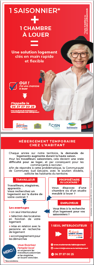 flyer hébergement temporaire