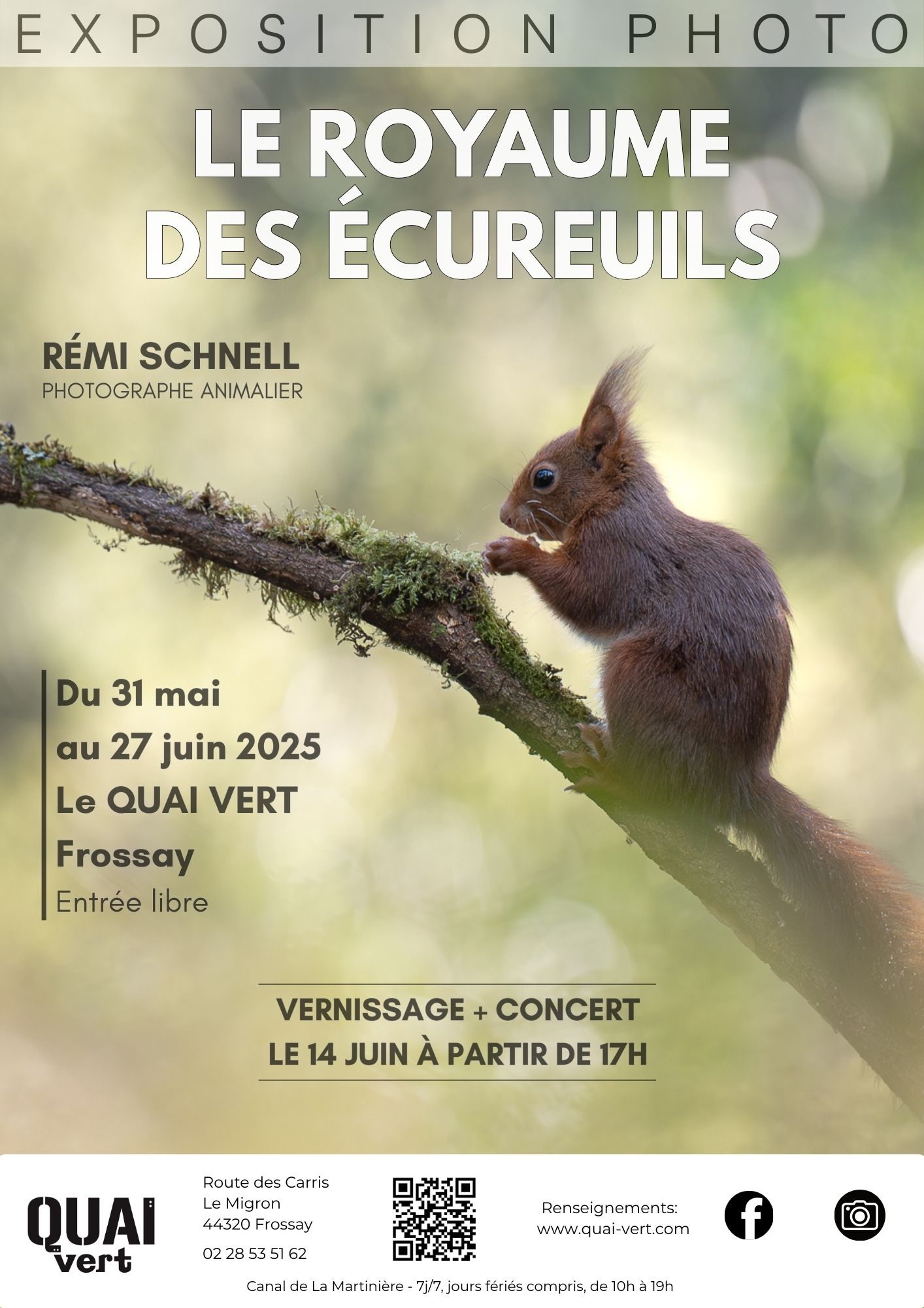 Affiche expo écureuil Rémi SCHNELL